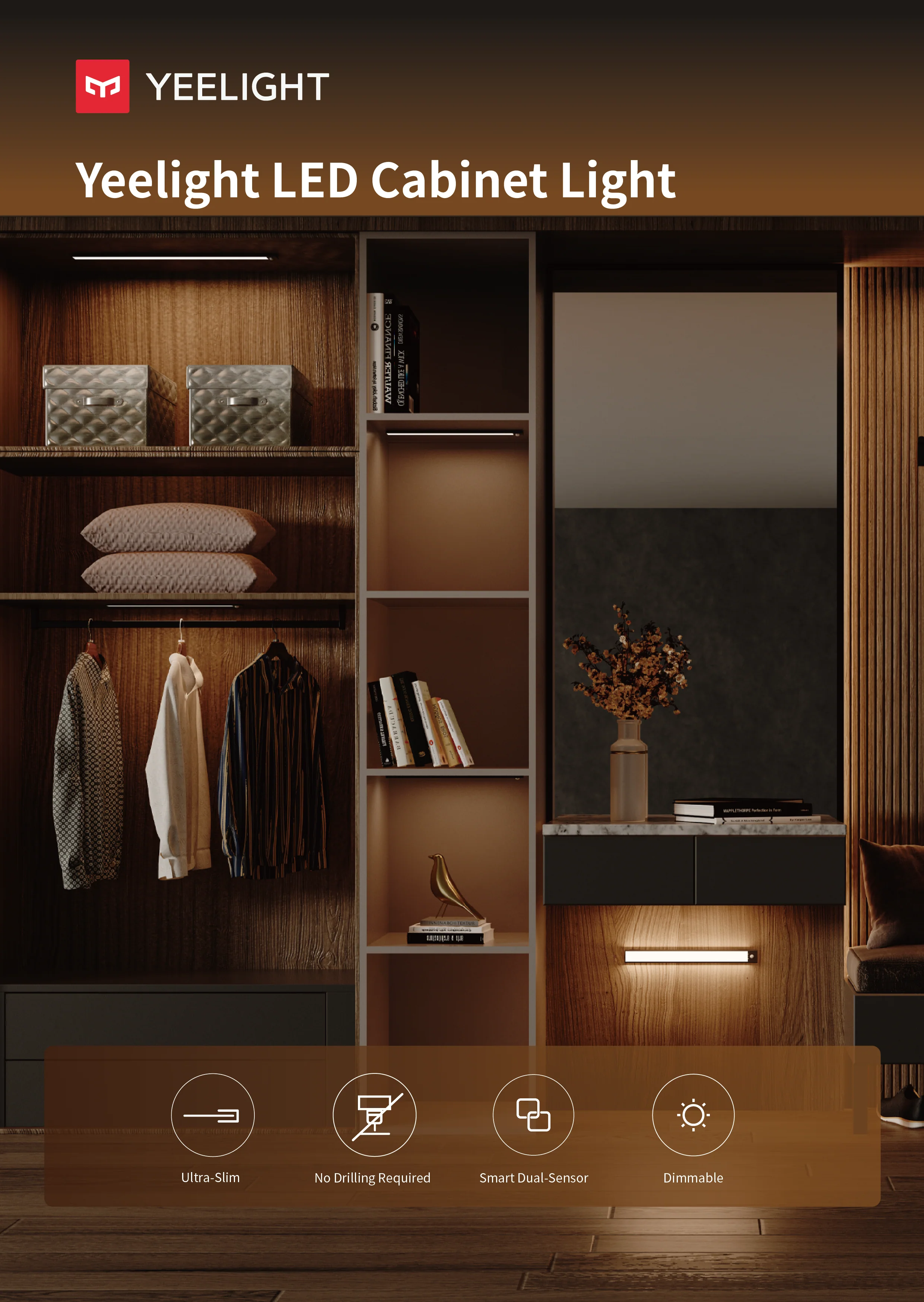 Yeelight Motion Sensor Closet Light Silver YLCG004 - Image 7