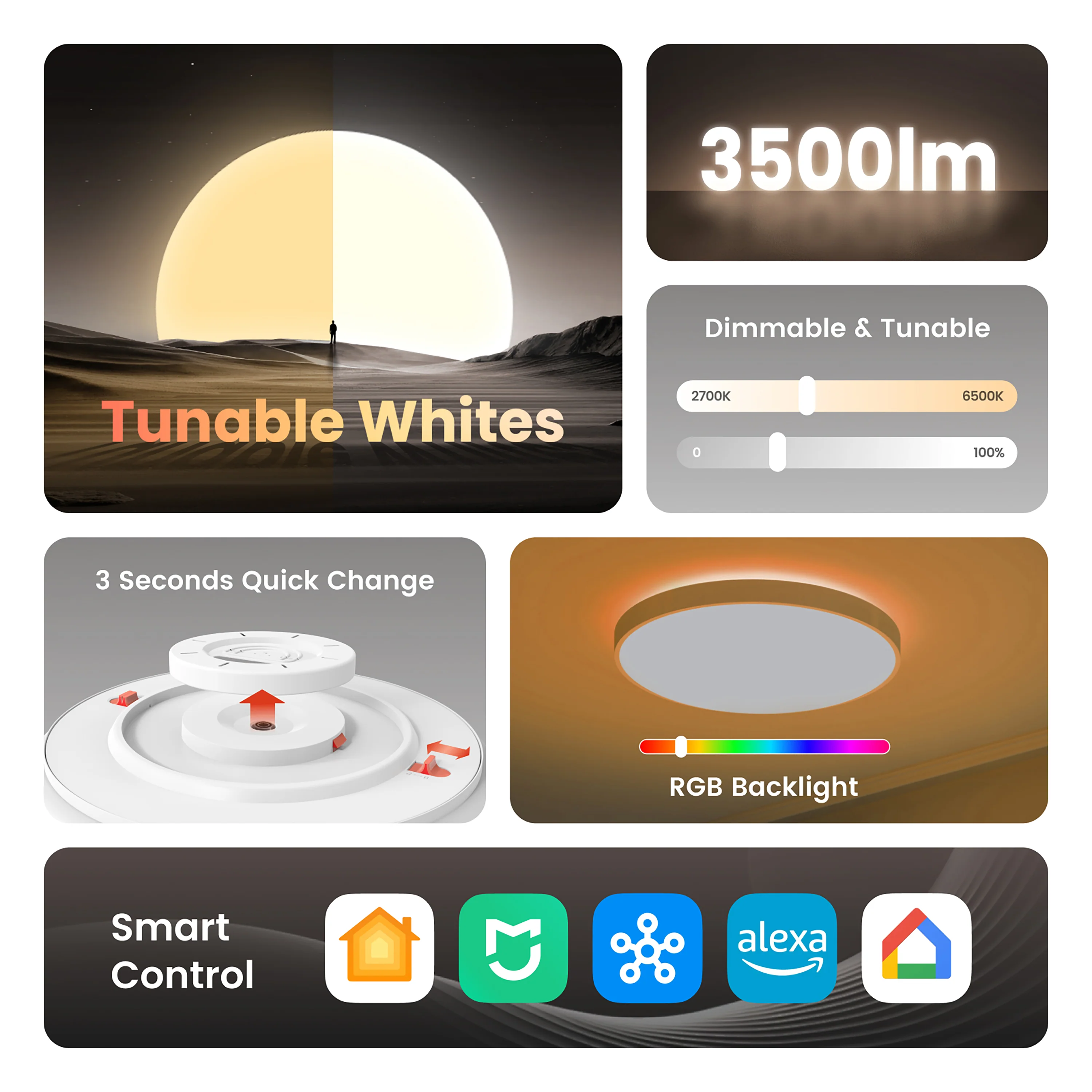 Yeelight RGB Smart Ceiling Light S Series - European Version - Image 3