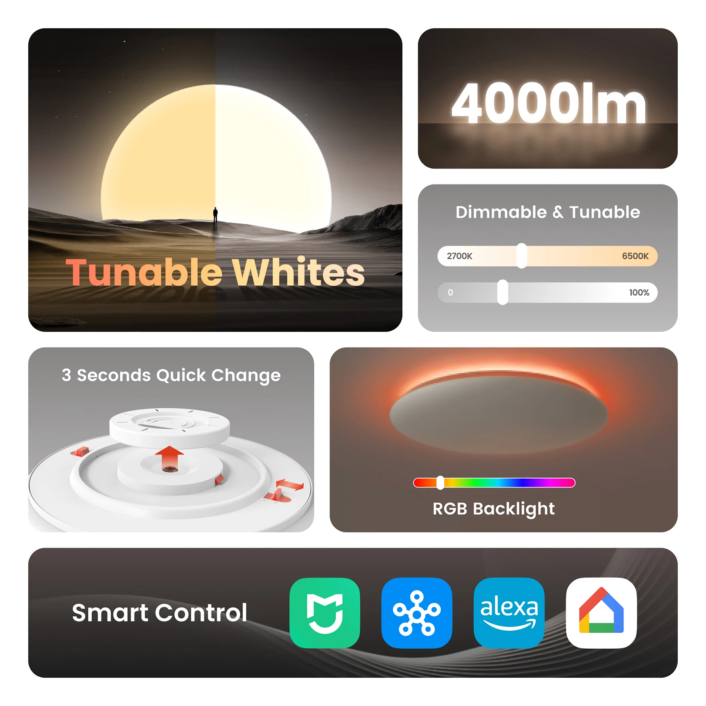 Yeelight RGB Smart Ceiling Light C Series - European Version - Image 3