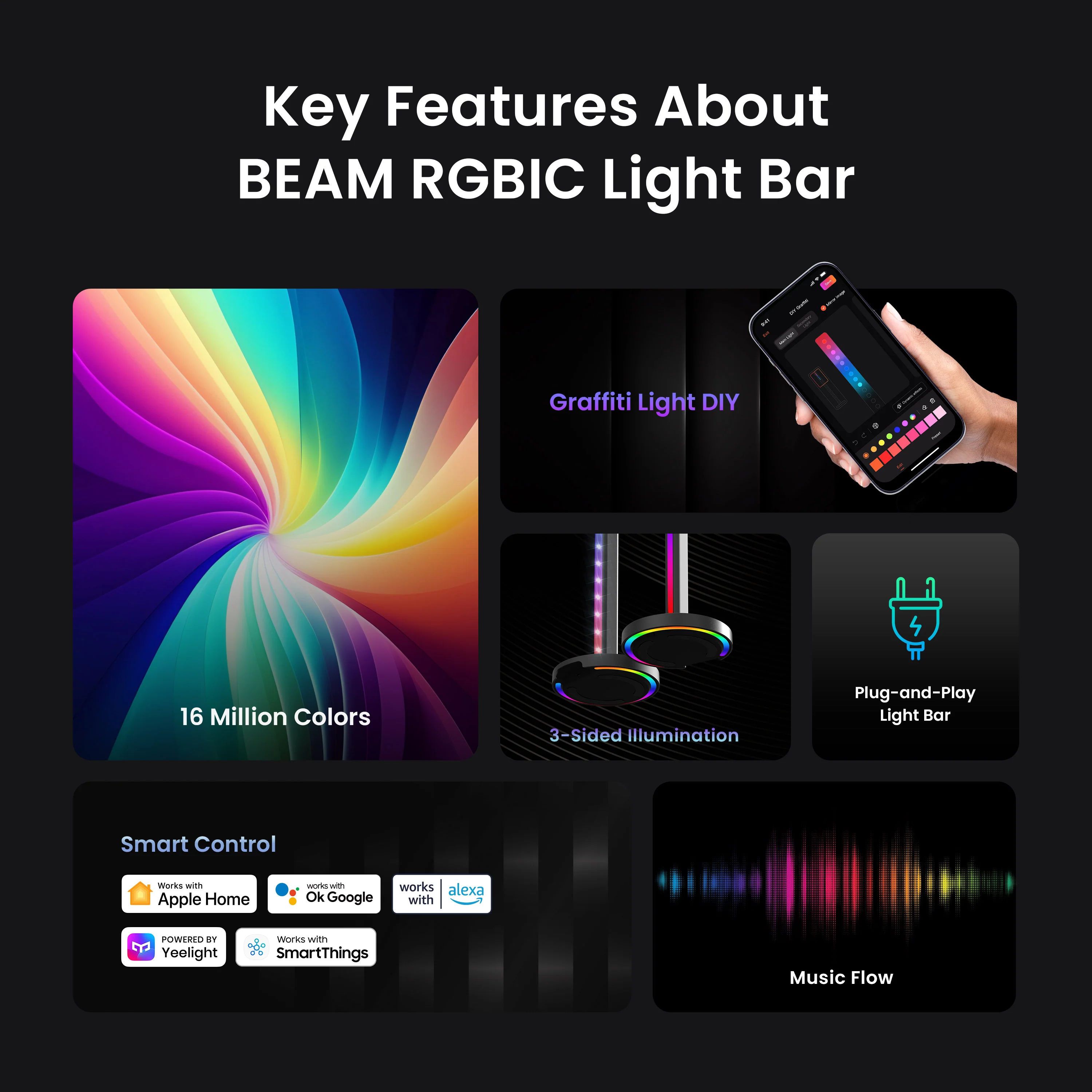 Yeelight Beam RGBIC Light Bar - Image 6